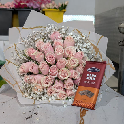 Pale Pink with Chocolate Bar