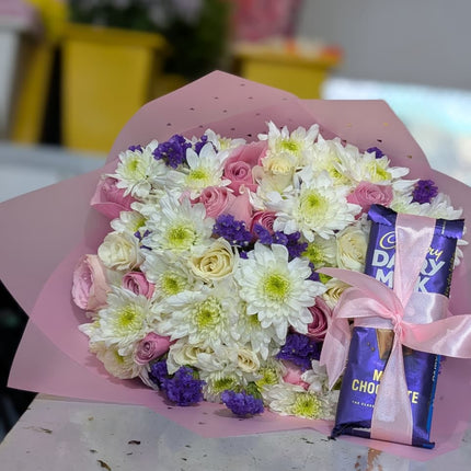Purple Haze Bouquet with Chocolates