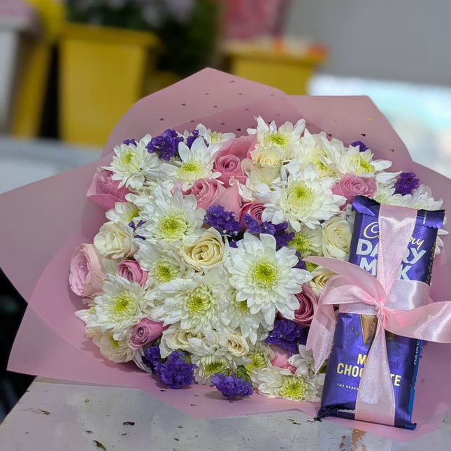 Purple Haze Bouquet with Chocolates