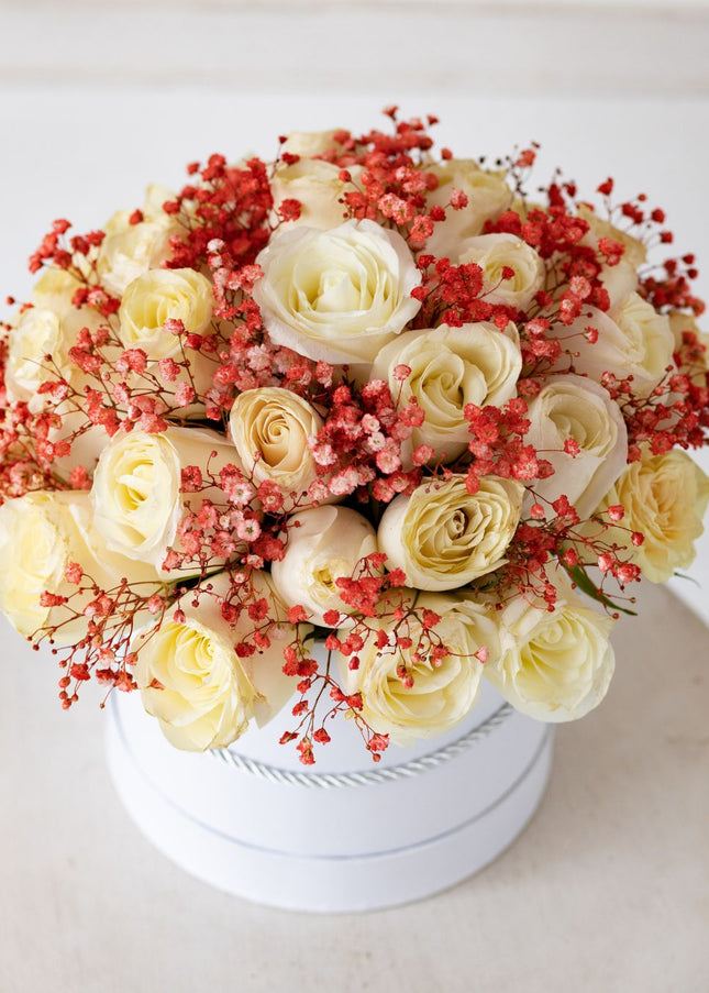 A touch of red hatbox