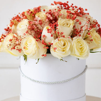 A touch of red hatbox