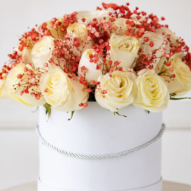 A touch of red hatbox