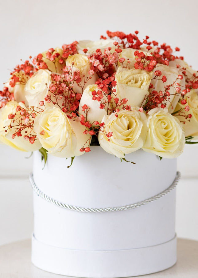 A touch of red hatbox