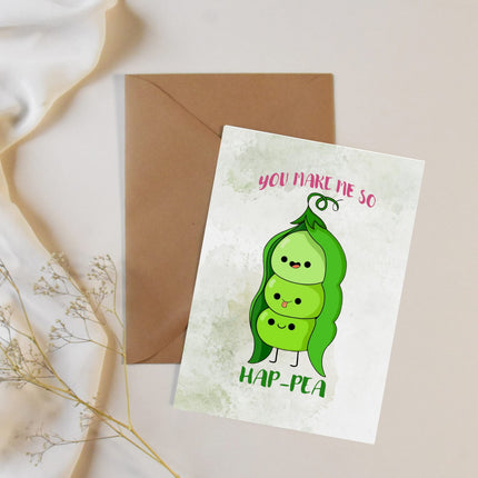 You make me happea card