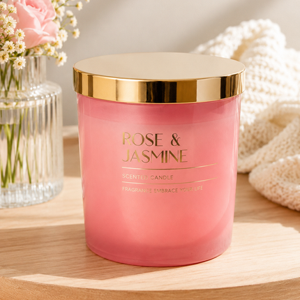 Rose and Jasmine Scented Candle
